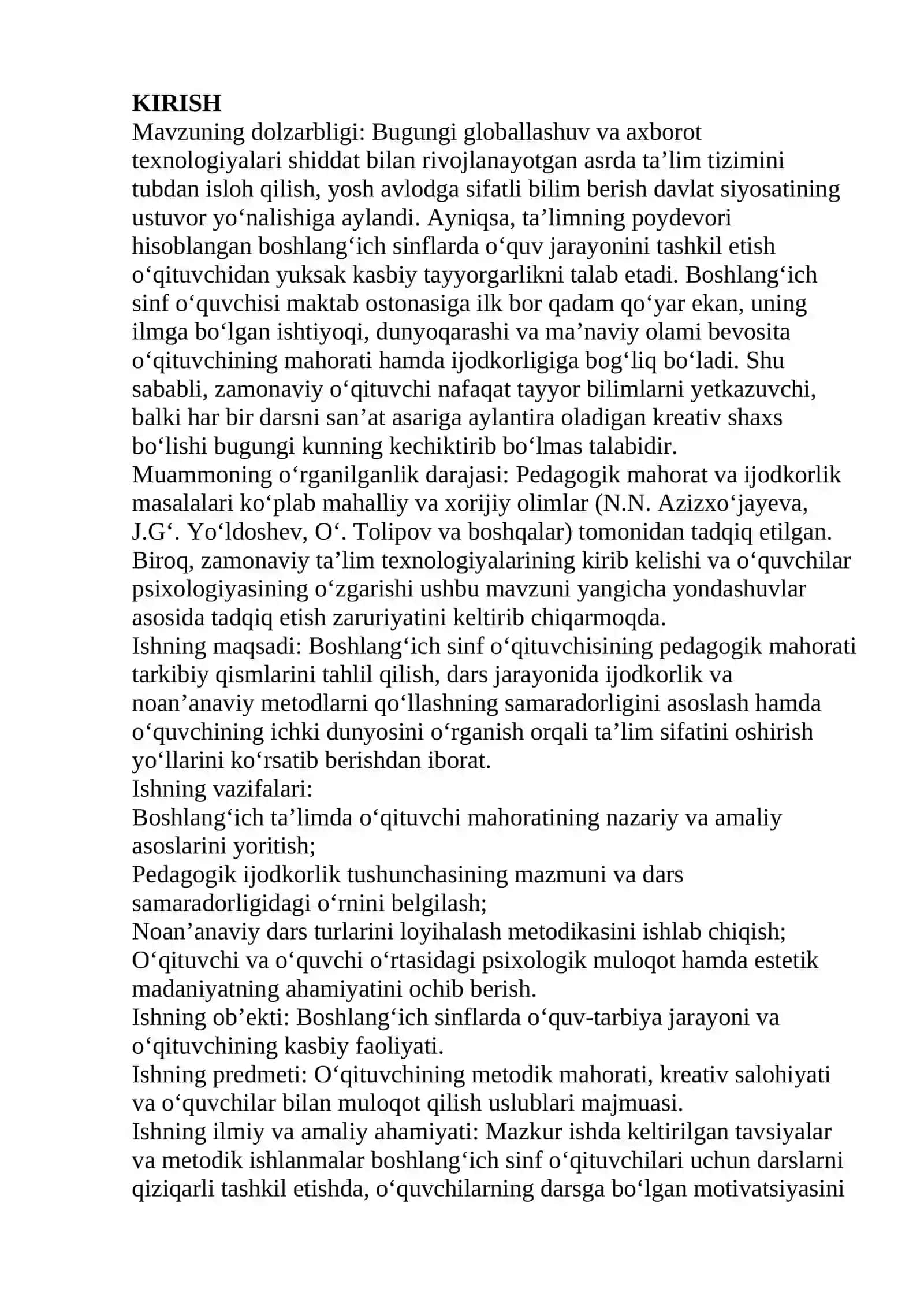 Metodik mahorat va zamonaviy yondashuv (Pedagogik mahoratga urgʻu) 3