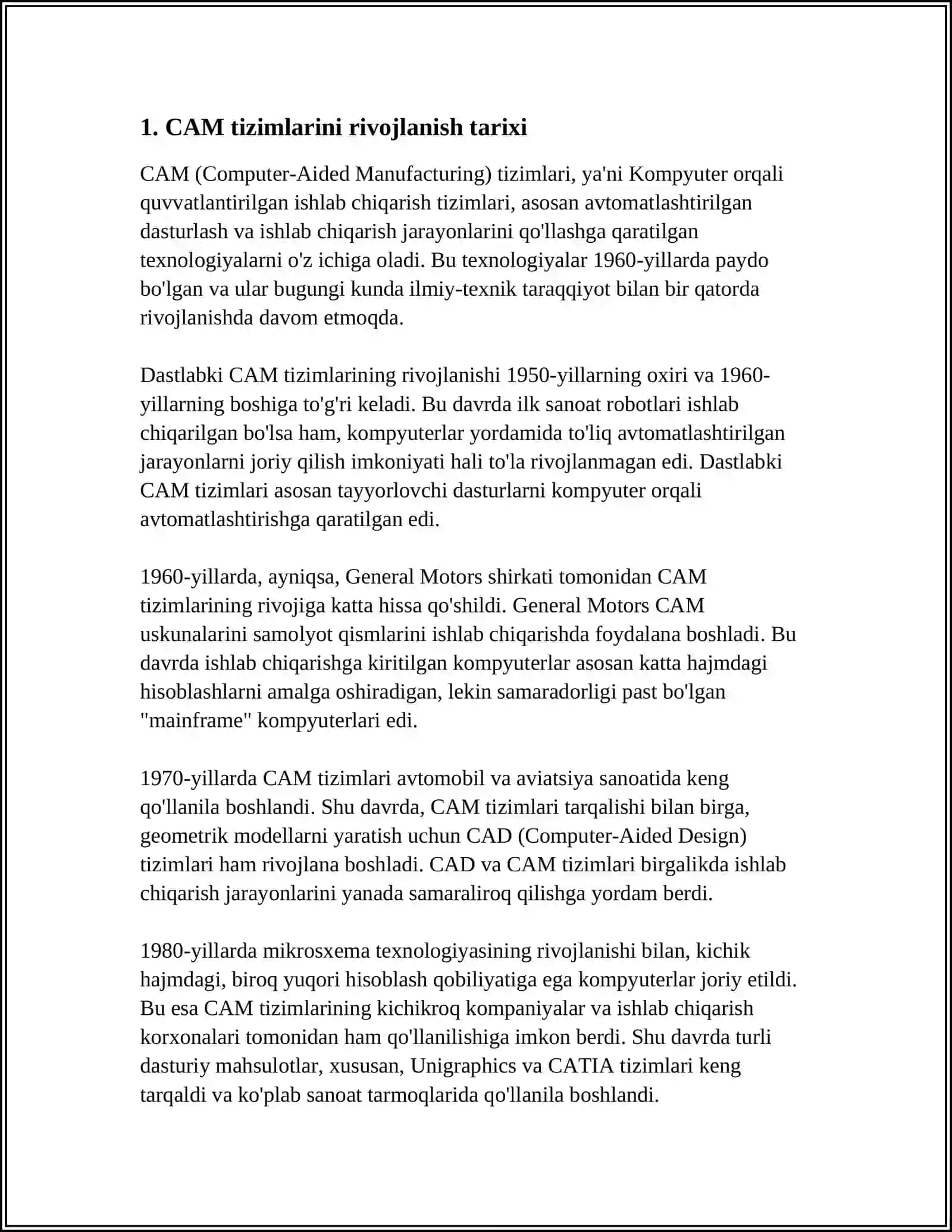 CAM TIZIMI HAQIDA TUSHUNCHA 3