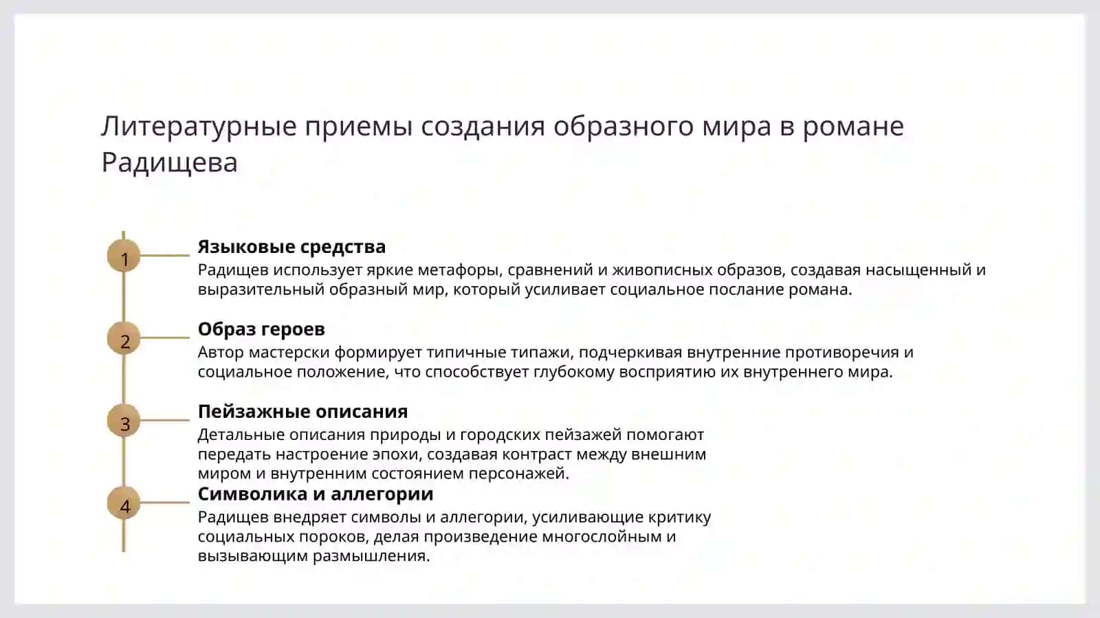 Поэтика романа А.Н.Радищева «Путешествие из Петербурга в Москву». 3