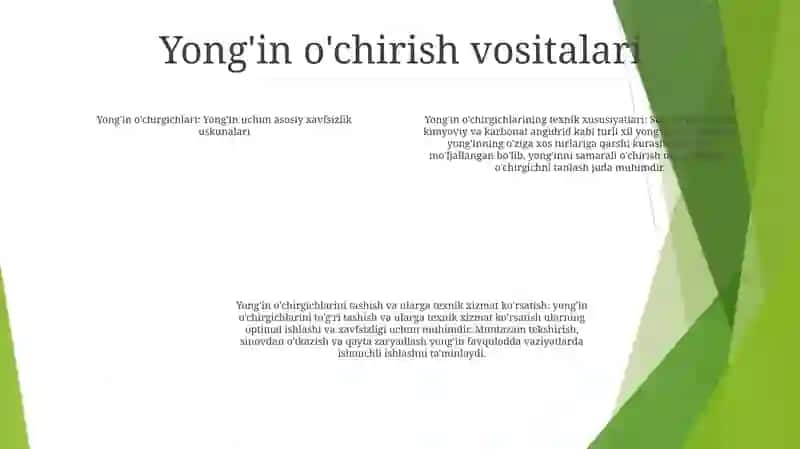 YongʻIn Xavfsizligini Taminlashning Texnik Va Transport Vositalari 3