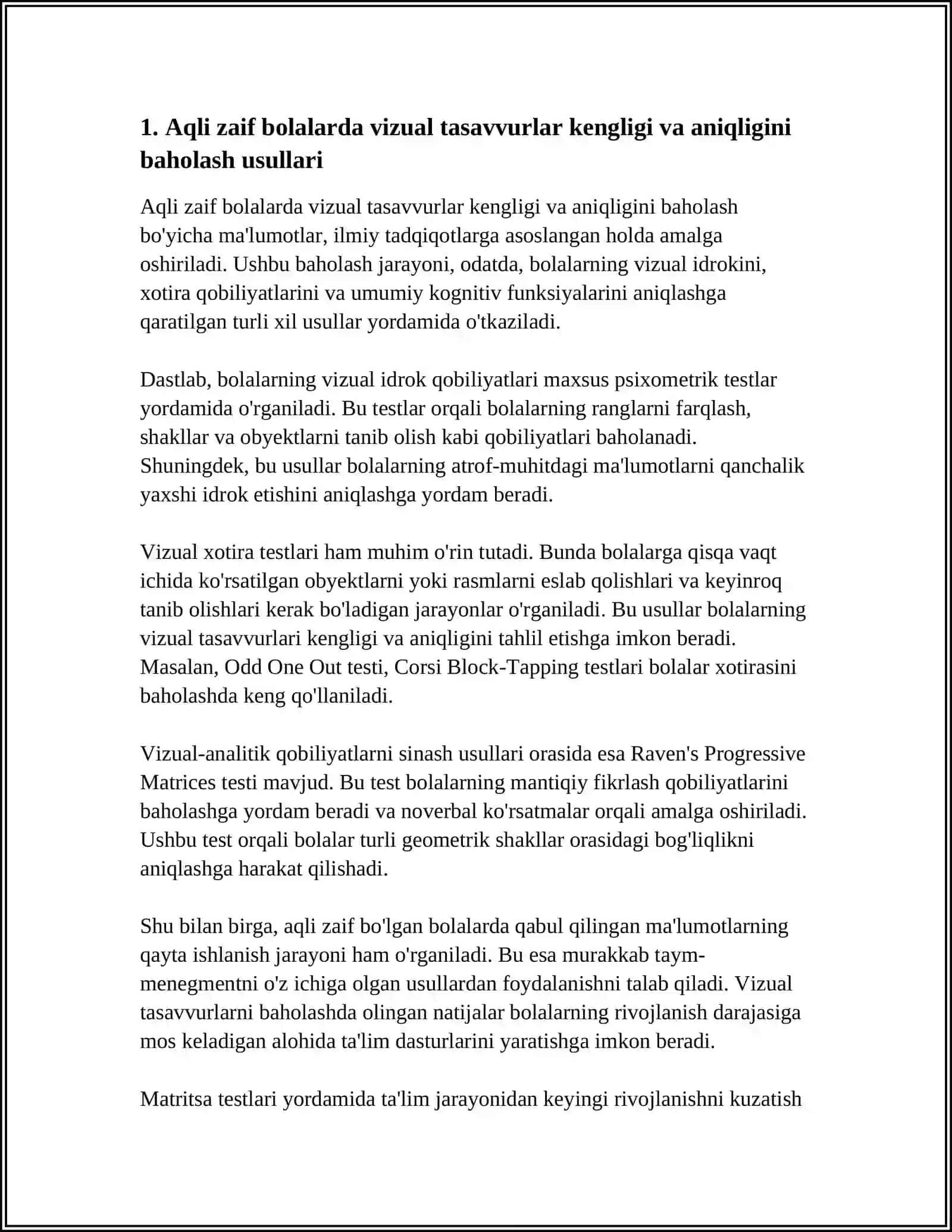 Aqli zaif bolalarning sensor tasavvurlarining kengligi va aniqligi 3
