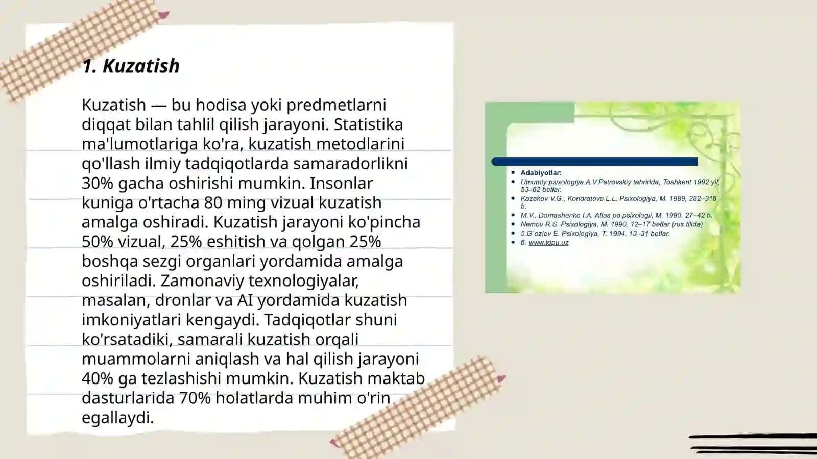 Bolalar psixologiyasi fanining tadqiqot metodlari 3