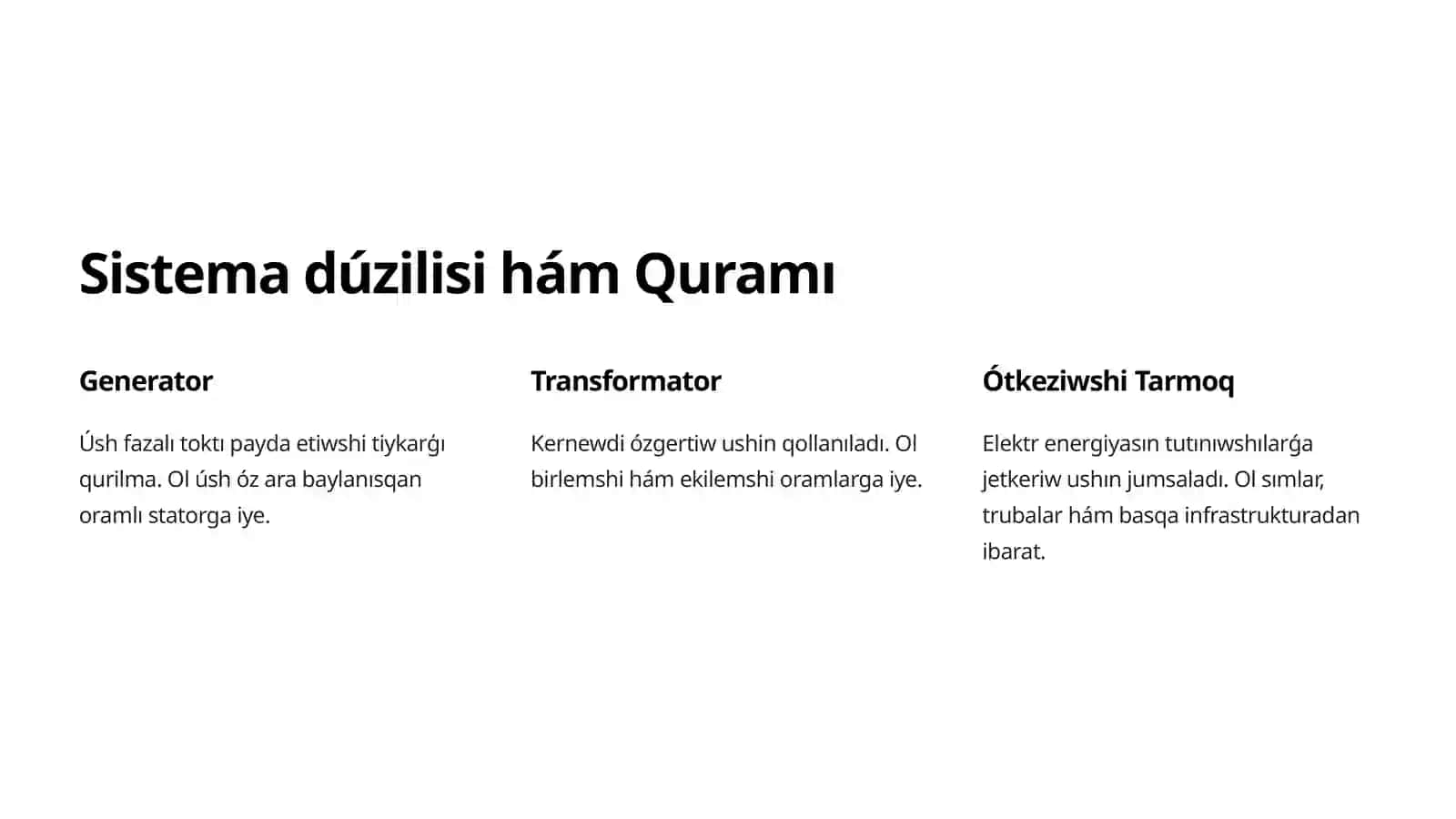 Úsh Fazali E. Yu. K Kúshleniw hám tok sisteması 3