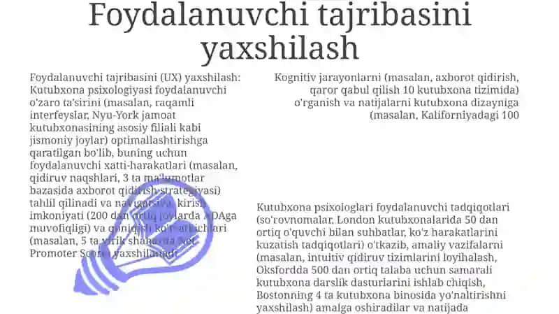 Kutubxona psixologiyasi predmeti maqsadi vazifalari 3