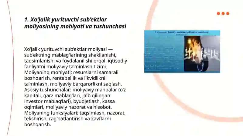 Xo‘jalik yurituvchi sub’ektlar moliyasini mohiyati va funksiyalari 3