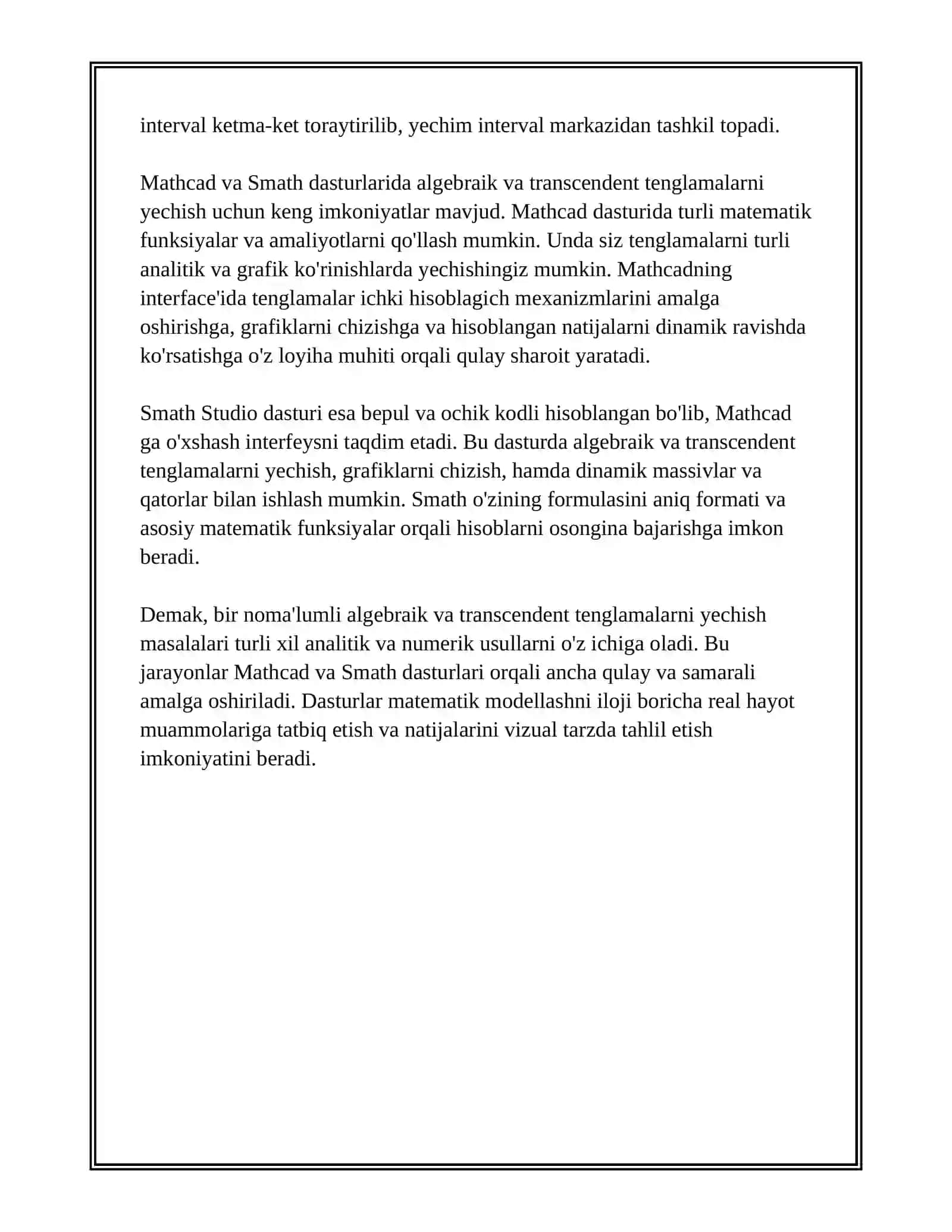 TENGLAMA VA TENGLAMALAR SISTEMASINI YECHISH 3