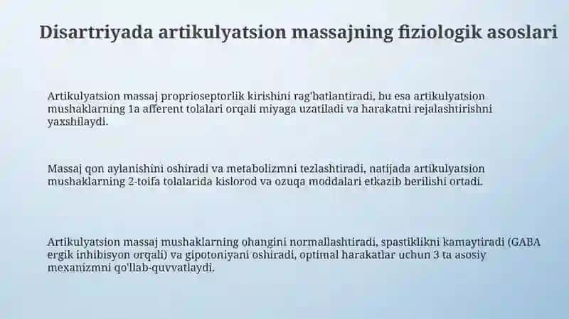 Disartriyada artikulyatsion massajning fiziologik asoslari 3