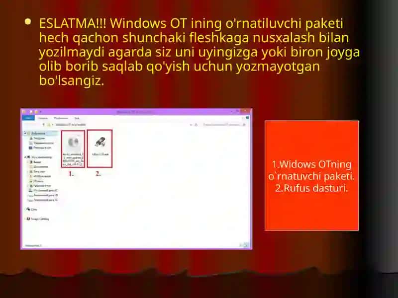Windows OTni kompyuterga o`rnatish 3