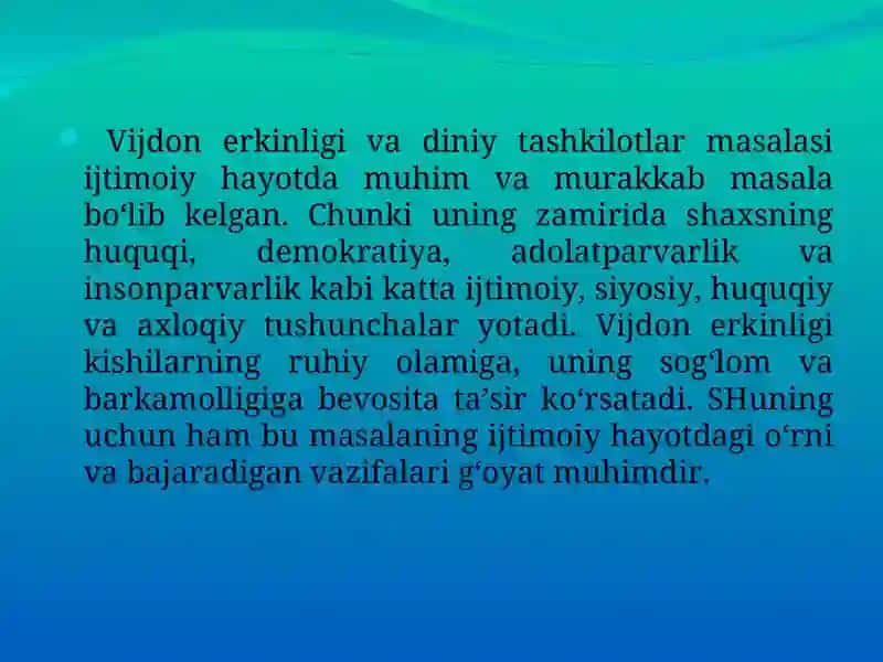 Din va vijdon erkinligi 3