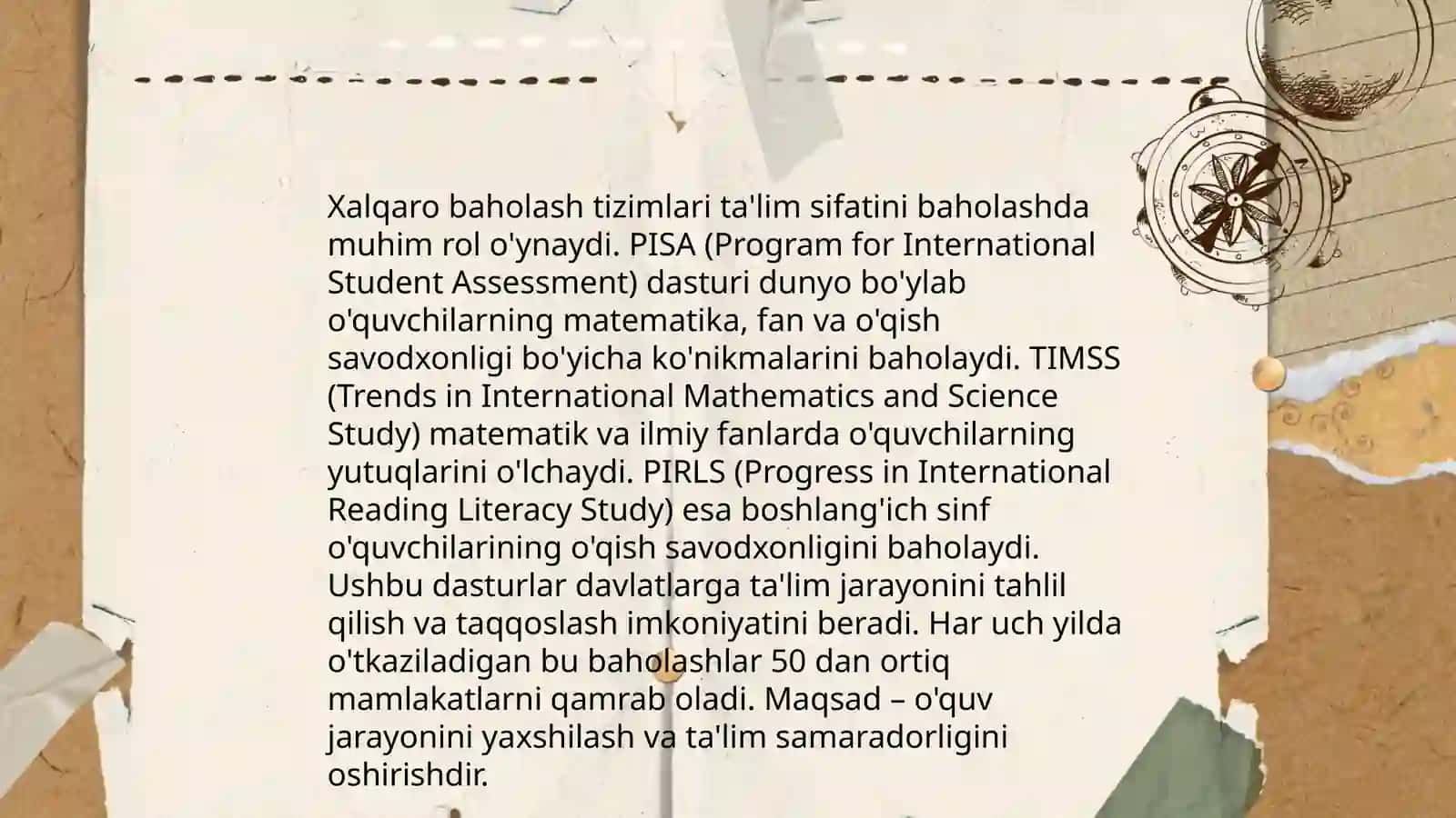 Xalqaro baholash tizimlari 3