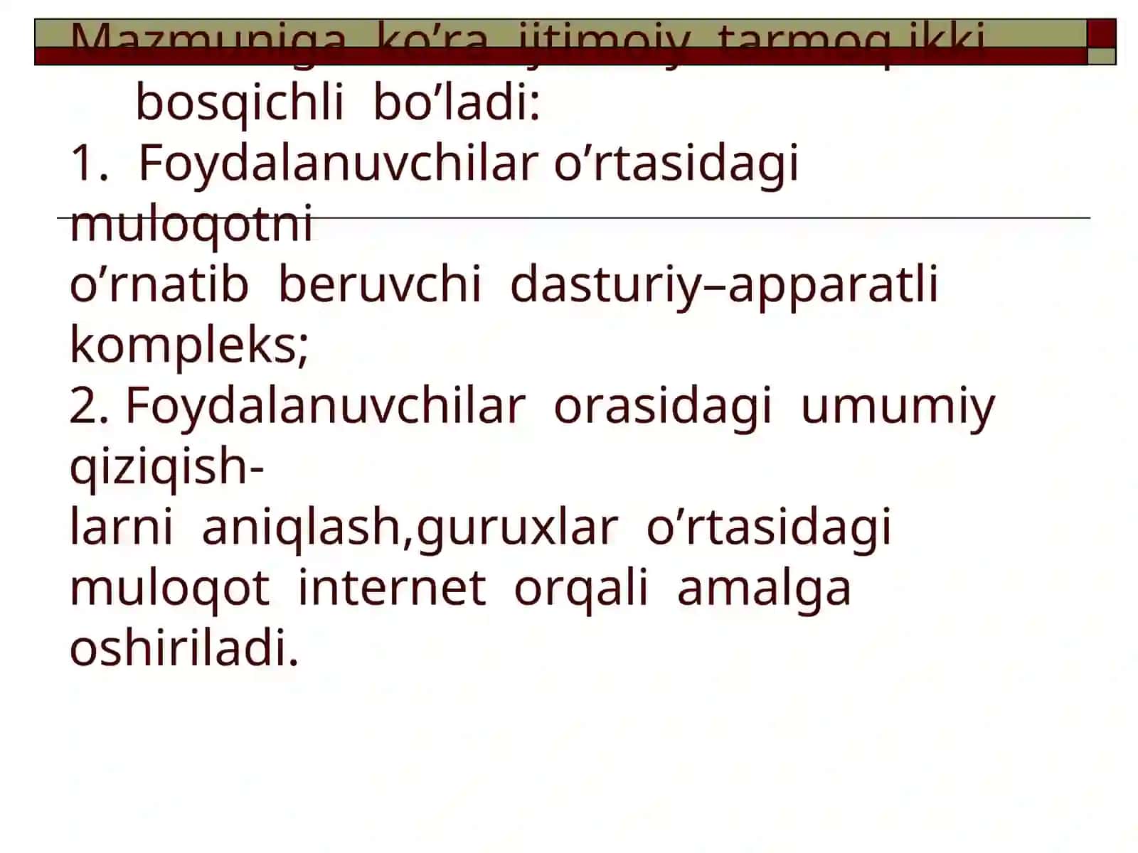 Ijtimoiy tarmoq va internet 3