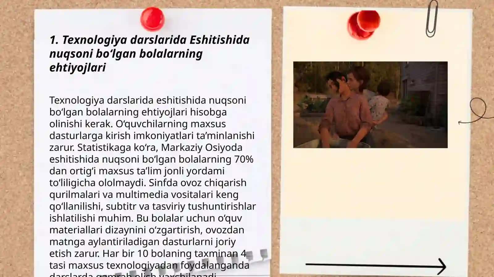 Eshitishida nuqsoni boʻlgan bolalarning texnologiya darslari boʻyicha dastur talablarining tavsifi va talabi 3