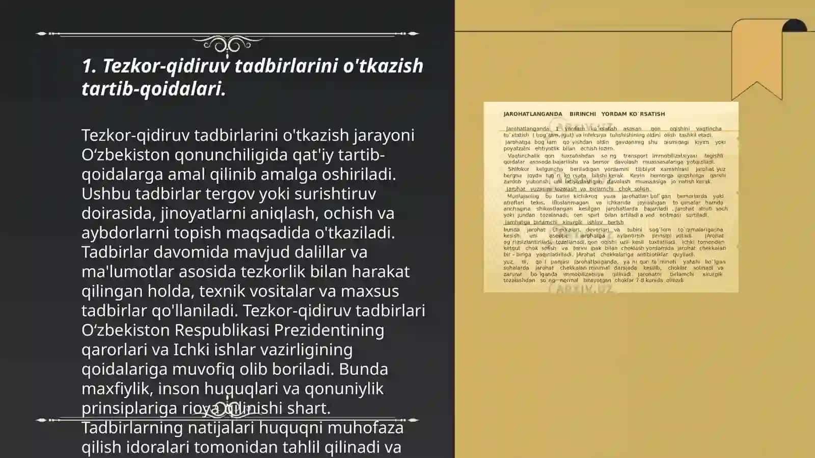 Tezkor-qidiruv tadbirlarini o'tkazish to'g'risidagi qarorlarning prokuror tomonidan ko'rib chiqilish tartibi 3