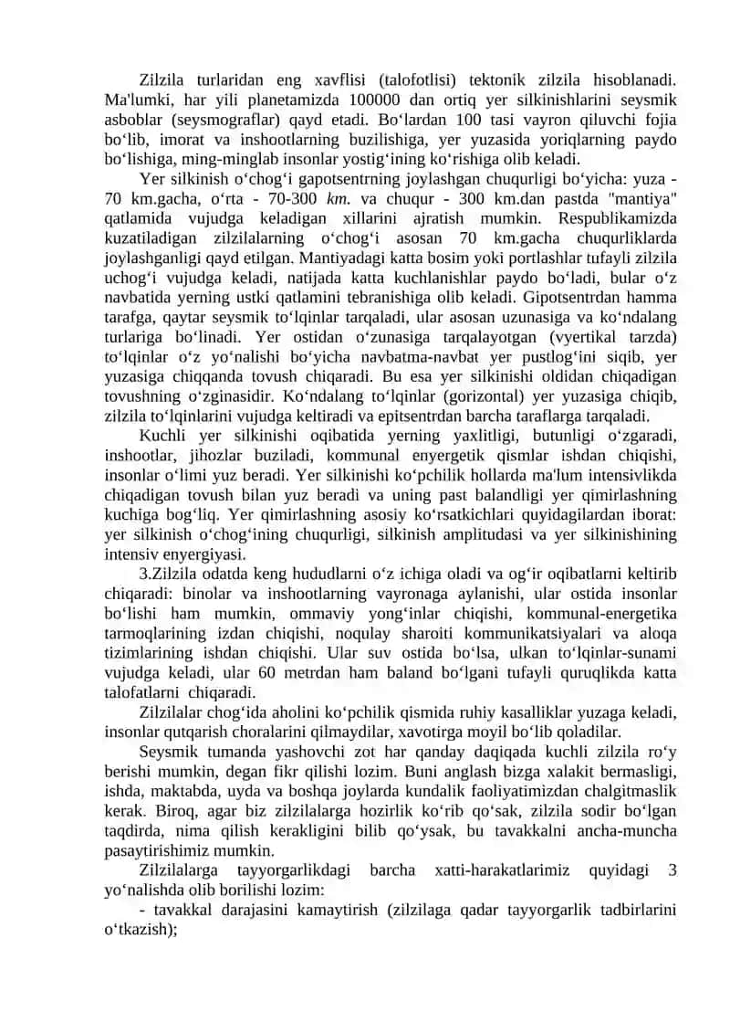 Yer silkinishi va uning oqibatlari 3