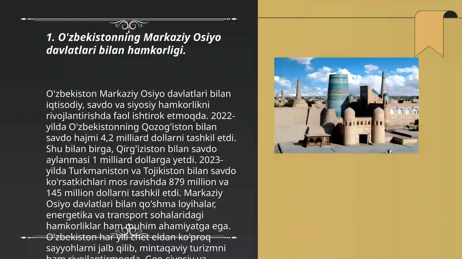 O'zbekistonning Markaziy Osiyoda tinchlik va barqarorlikni taminlash dagi o'rni 3