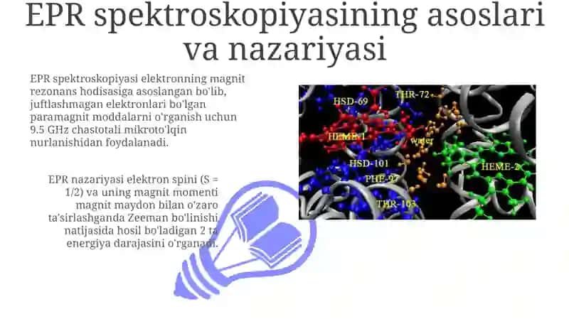 EPR-spektroskopiyaning kimyoda qo`llanilishi 3