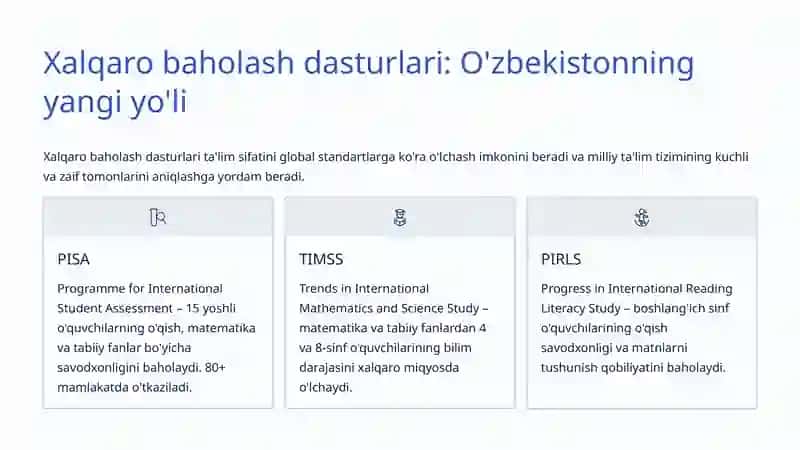 Ta'lim sifati va uni baholash: Zamonaviy yondashuvlar va xalqaro tajribalar 3