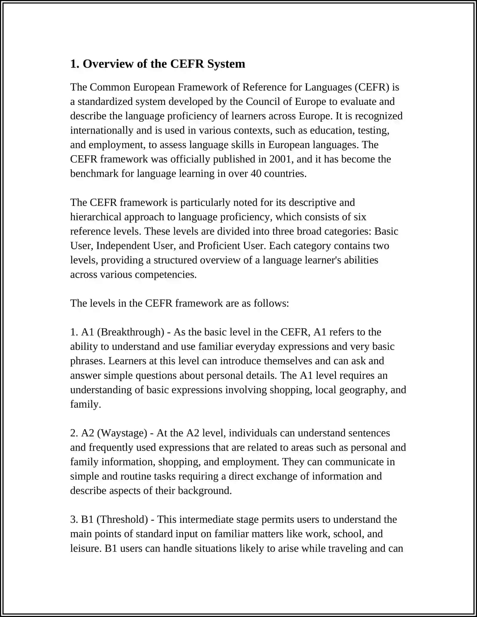 CEFR TIZIMI VA UNGA QÕYILGAN TALABLAR 3