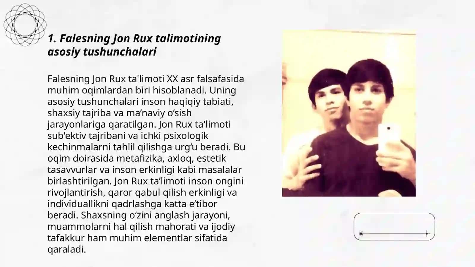 Falesning Jon Rux Haqidagi Talimoti 3