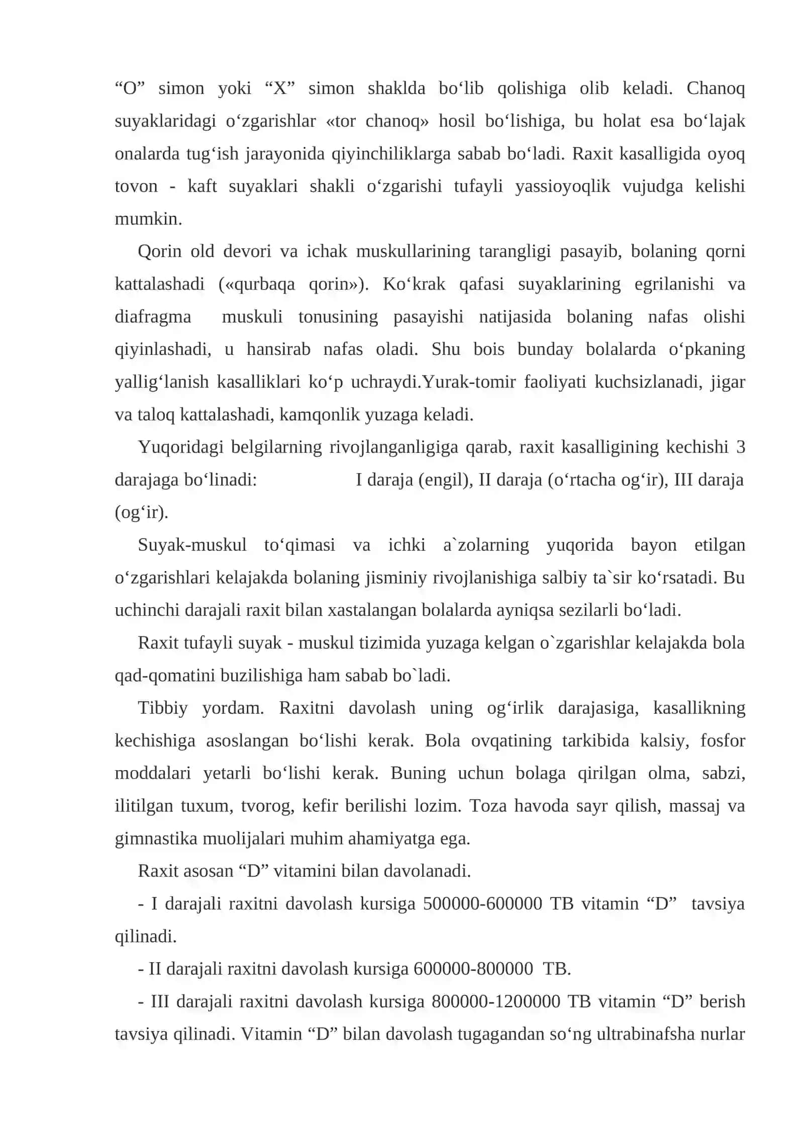 Moddalar almashinuvi buzilishi kasalliklari (raxit, spazmofiliya, gipotrofiya, ekssudativ diatez). allergiya. Terining zamburug`li va qichima kasalliklari. Gelmintozlar 3