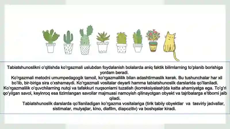 Tabiatshunoslik FANIDAN MAVZULAR BO’YICHA TABIIY MATERIALLARDAN KO’RGAZMALI QUROLLAR TAYYORLASH 3