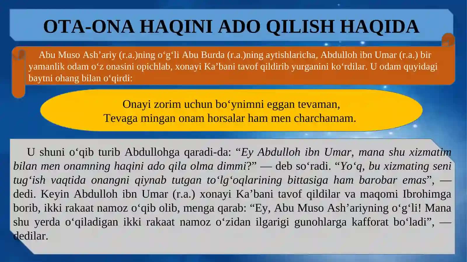 HADISLARDAN NAMUNALAR 3