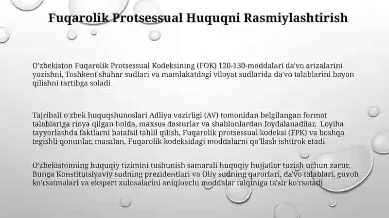 O'zbekiston Fuqarolik Protsessual Kodeksi 3