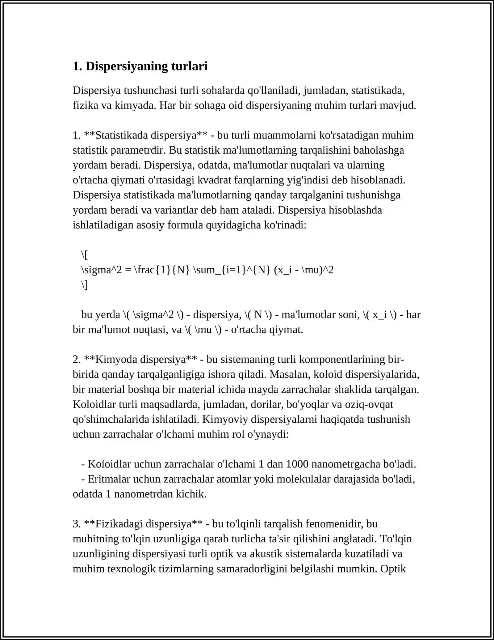 DISPERSION ANALIZ 3