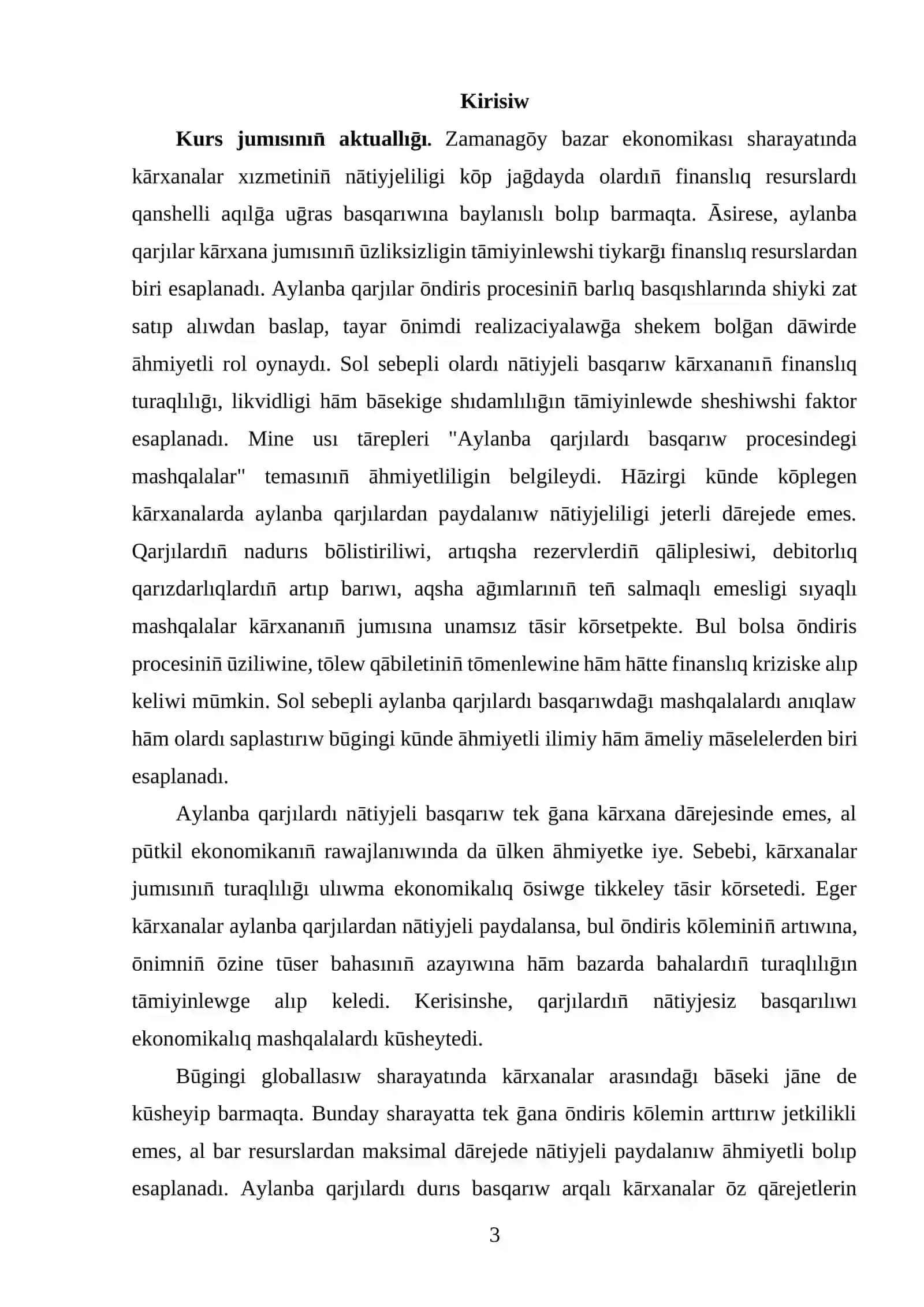 Aylanba qarjılardı basqarıw procesindegi mashqalalar 3