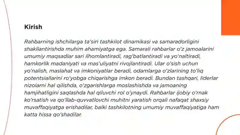 Rahbarlarning o‘z qo‘l ostida ishlovchi xodimlariga psixologik ta’sir ko‘rsatish shakllari 3