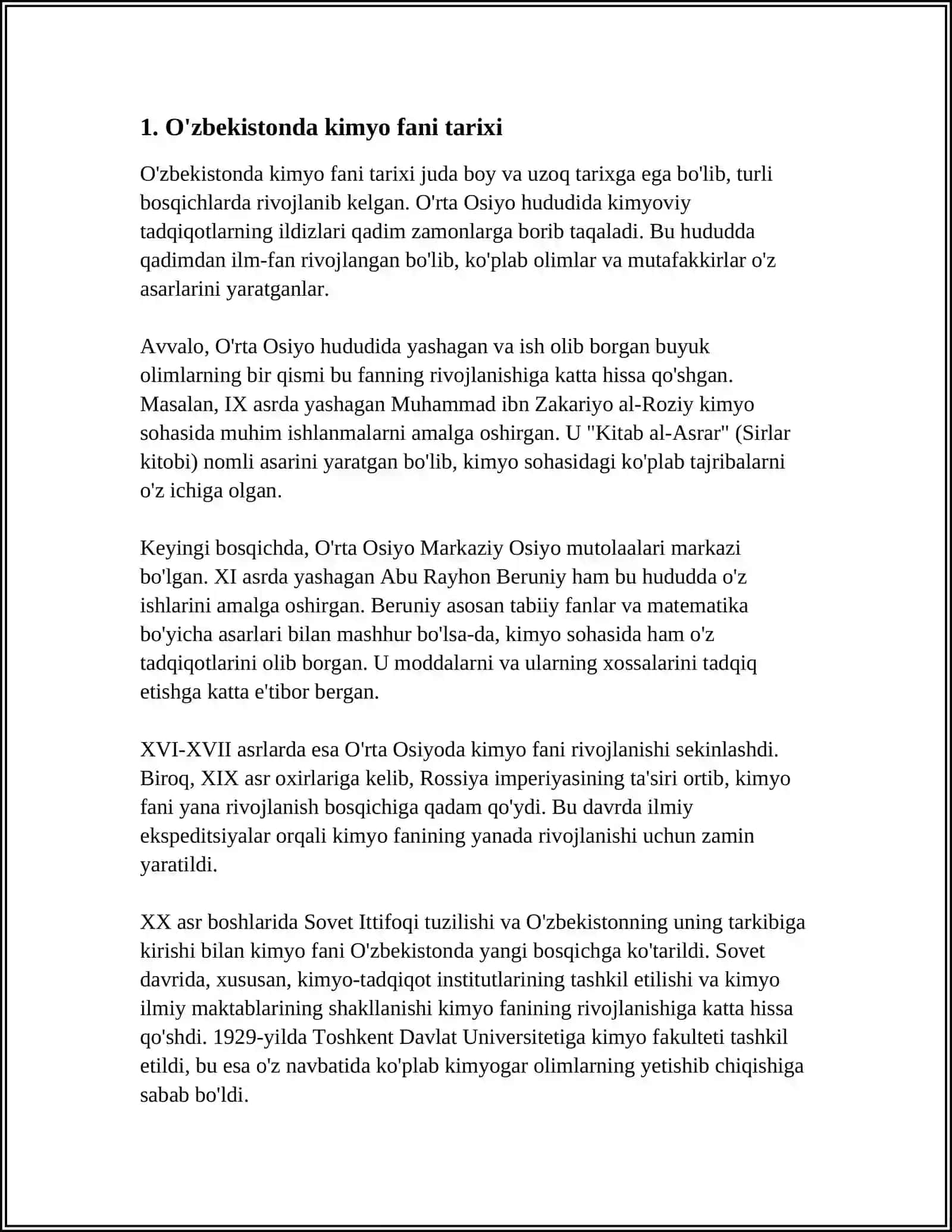 O'ZBEKISTONDA KIMYO FANI RIVOJLANISHI 3