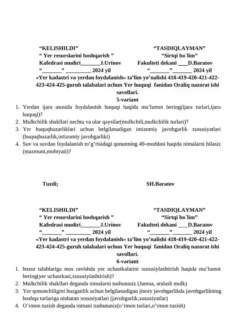 Yer kadastri va yerdan foydalanish 3