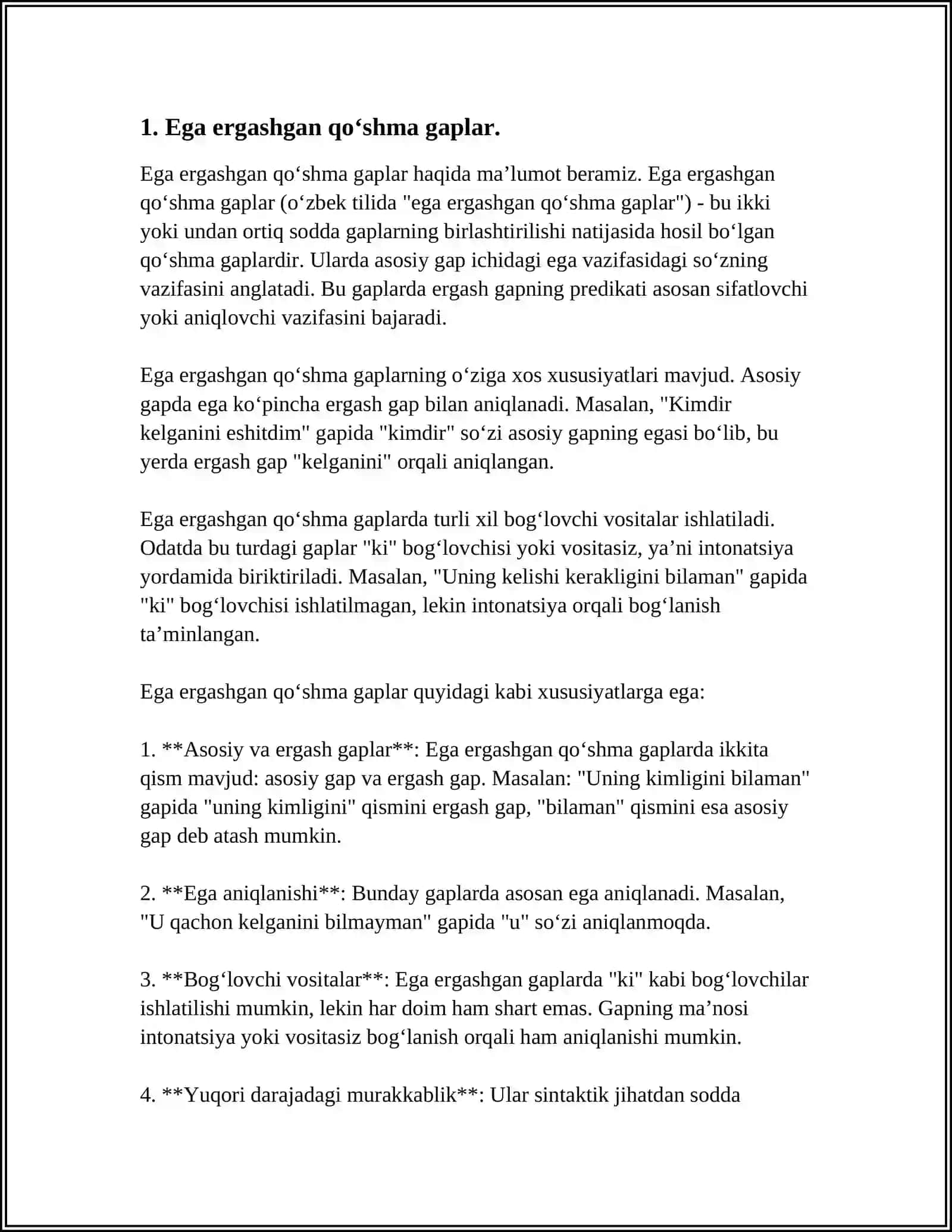 EGA ERGASHGAN QÒSHMA GAP. KESIM ERGASHGAN QÒSHMA GAP 3