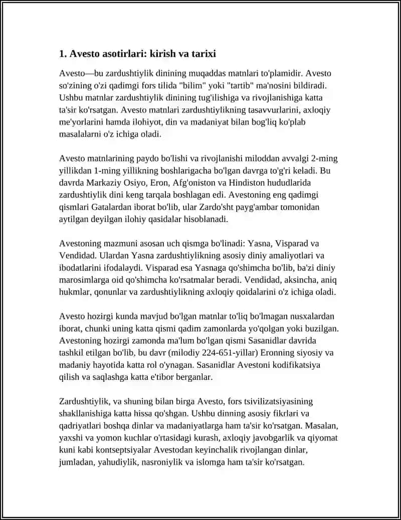 AVESTO» ASOTIRLARI (MIFOLOGIYA) 3