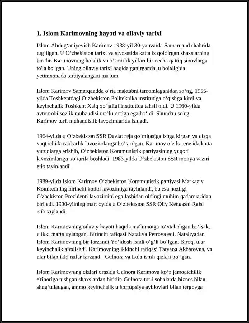 ISLOM KARIMOV O'ZBEKISTONING BIRINCHI PRESIDENTI 3