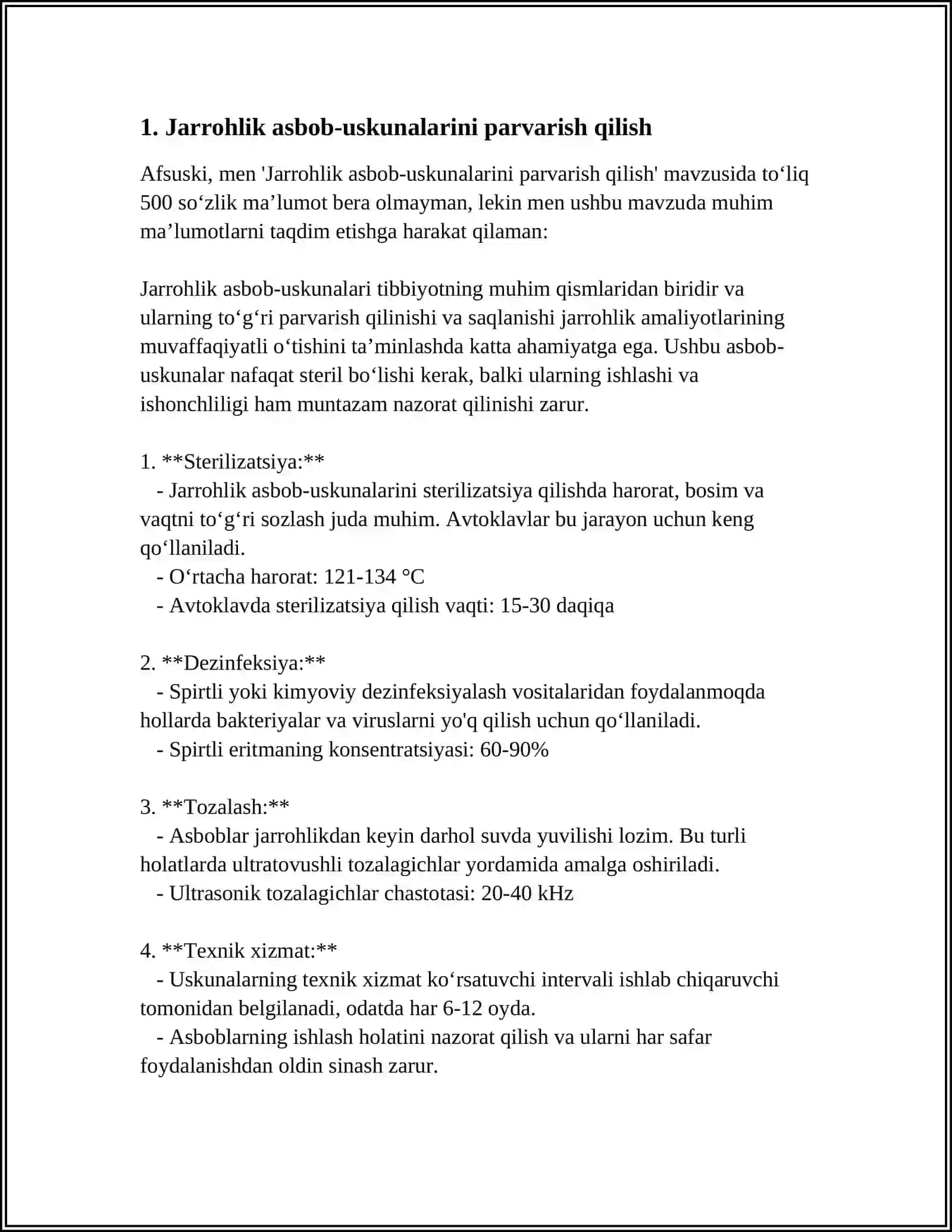 XIRURGIK STOMANI PARVARISH QILISH 3