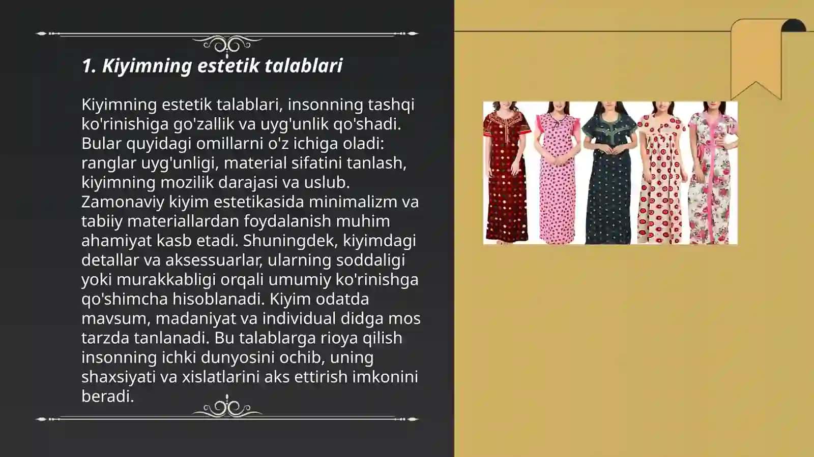 Kiyim va unga quyiladigon talablar 3