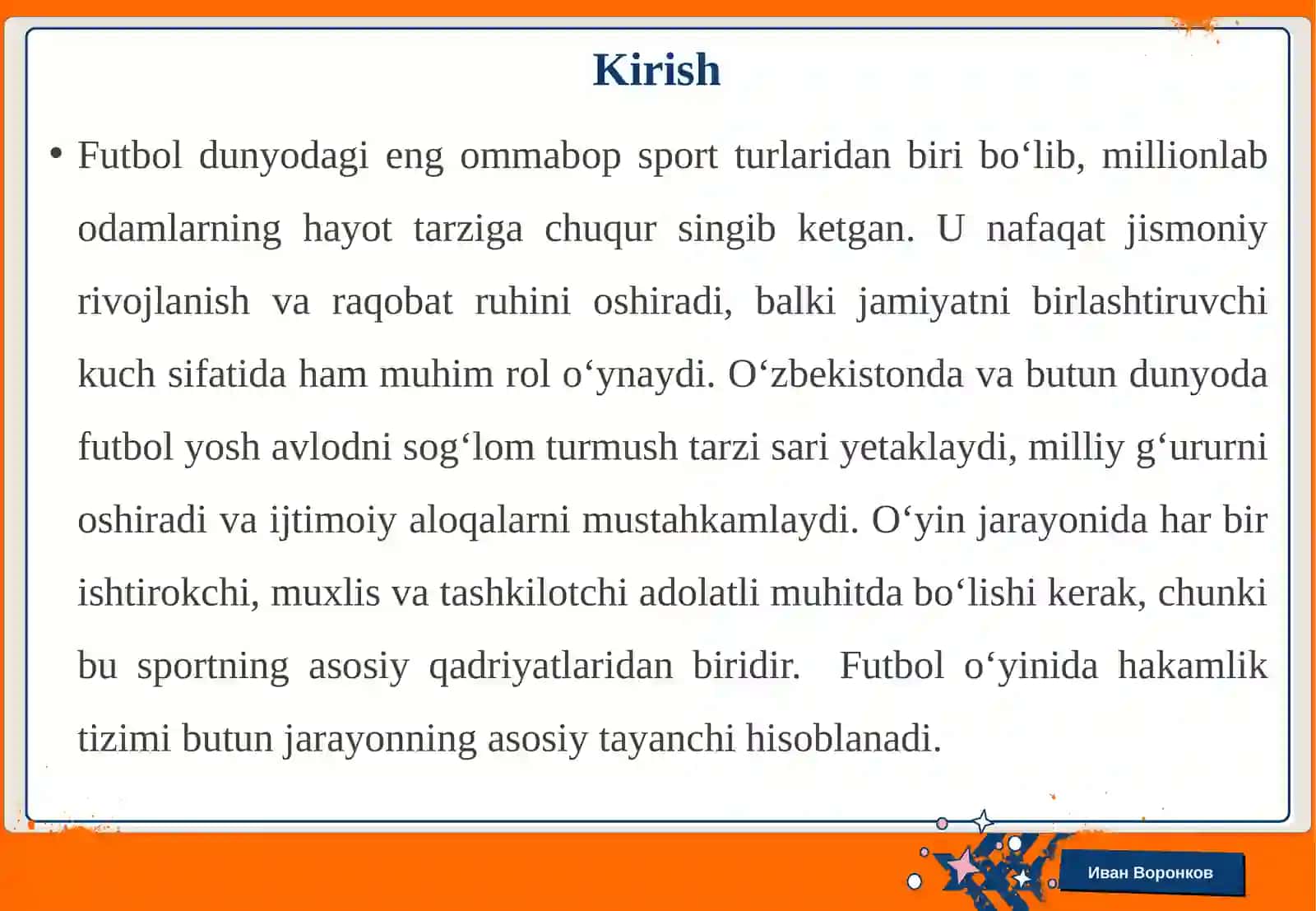 Futbol bo‘yicha hakamlik qilish qoidalari, hakamlarning vazifalari, musobaqalar o‘tka 3
