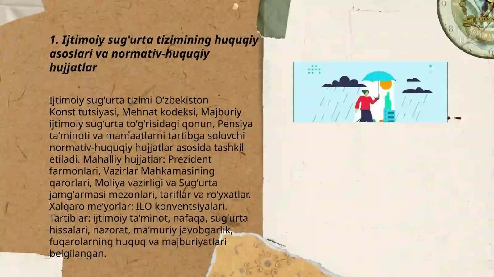 Ijtimoiy sug'urta tizimining huquqiy asoslari va normativ-huquqiy hujjatlar 3
