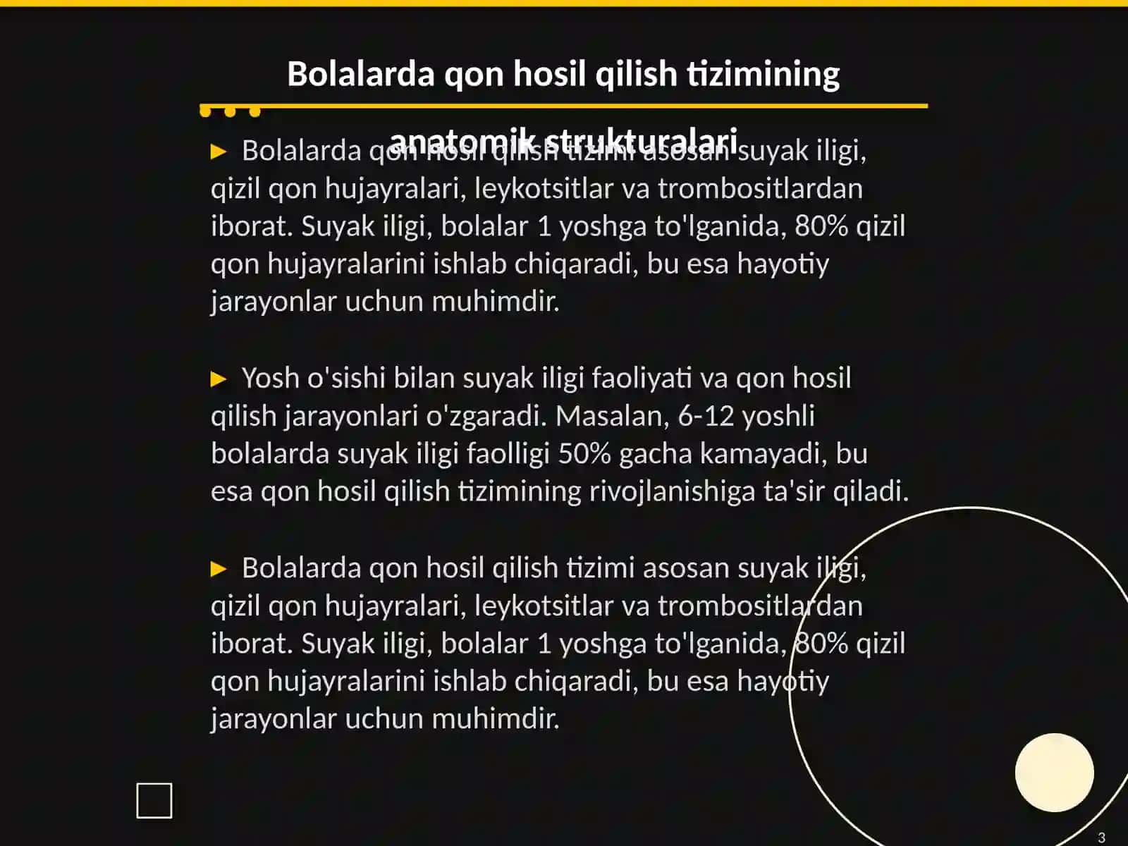 Bolalarda qon hosil qilish tizimining anatomo-fiziologik hususiyatlari 3