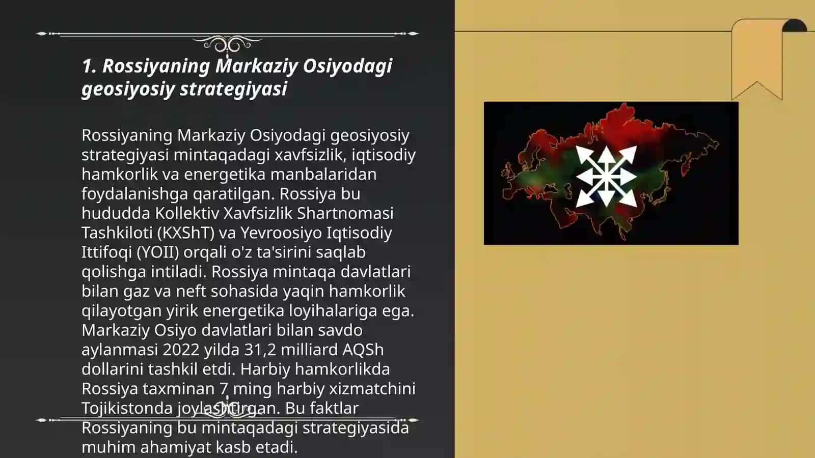 Rossiyaning Markaziy Osiyodagi geosiyosiy strategiyasi 3