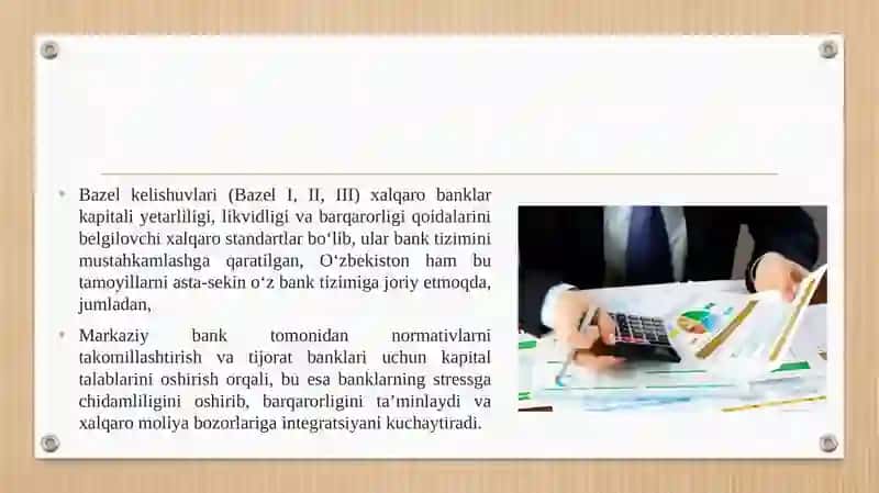 Bazel kelishuvi va uni O‘zbekiston bank tizimiga tatbiqi 3