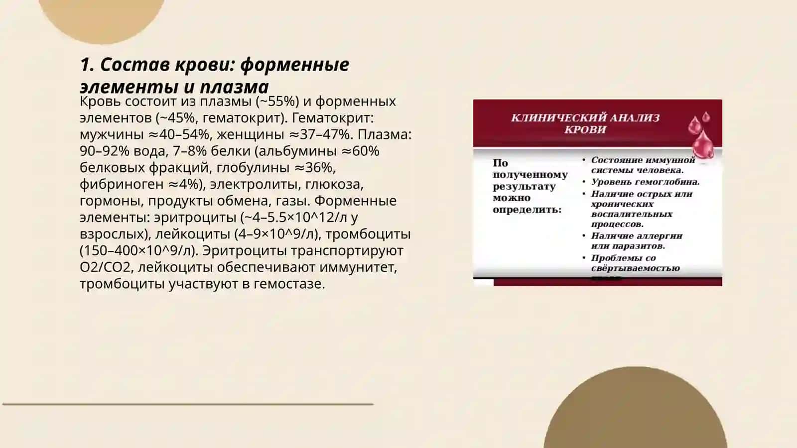 Основные понятия анализа крови 3