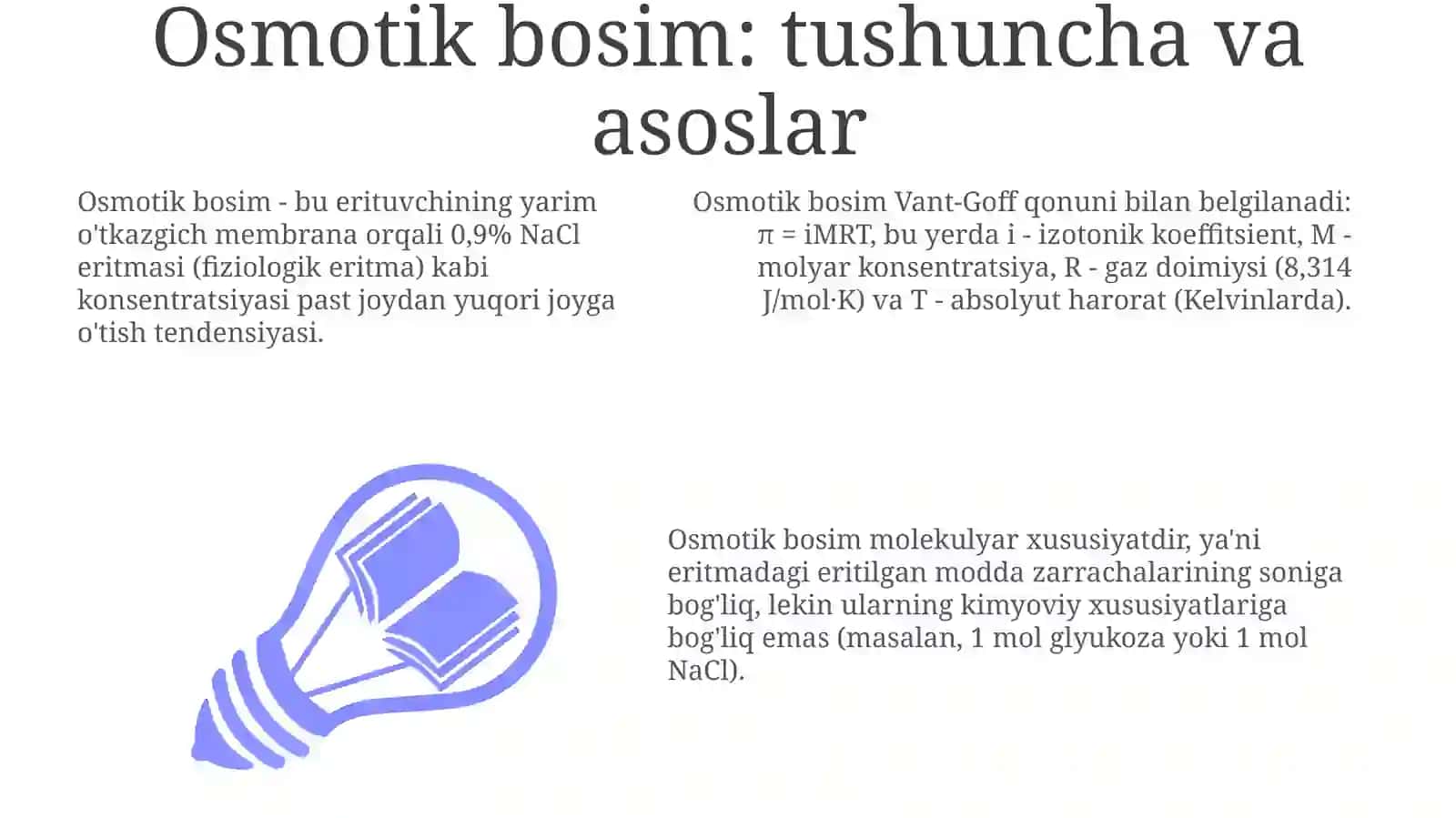 Eritmalar va to'qimalar suyuqliklarining osmotik bosimini aniqlash 3