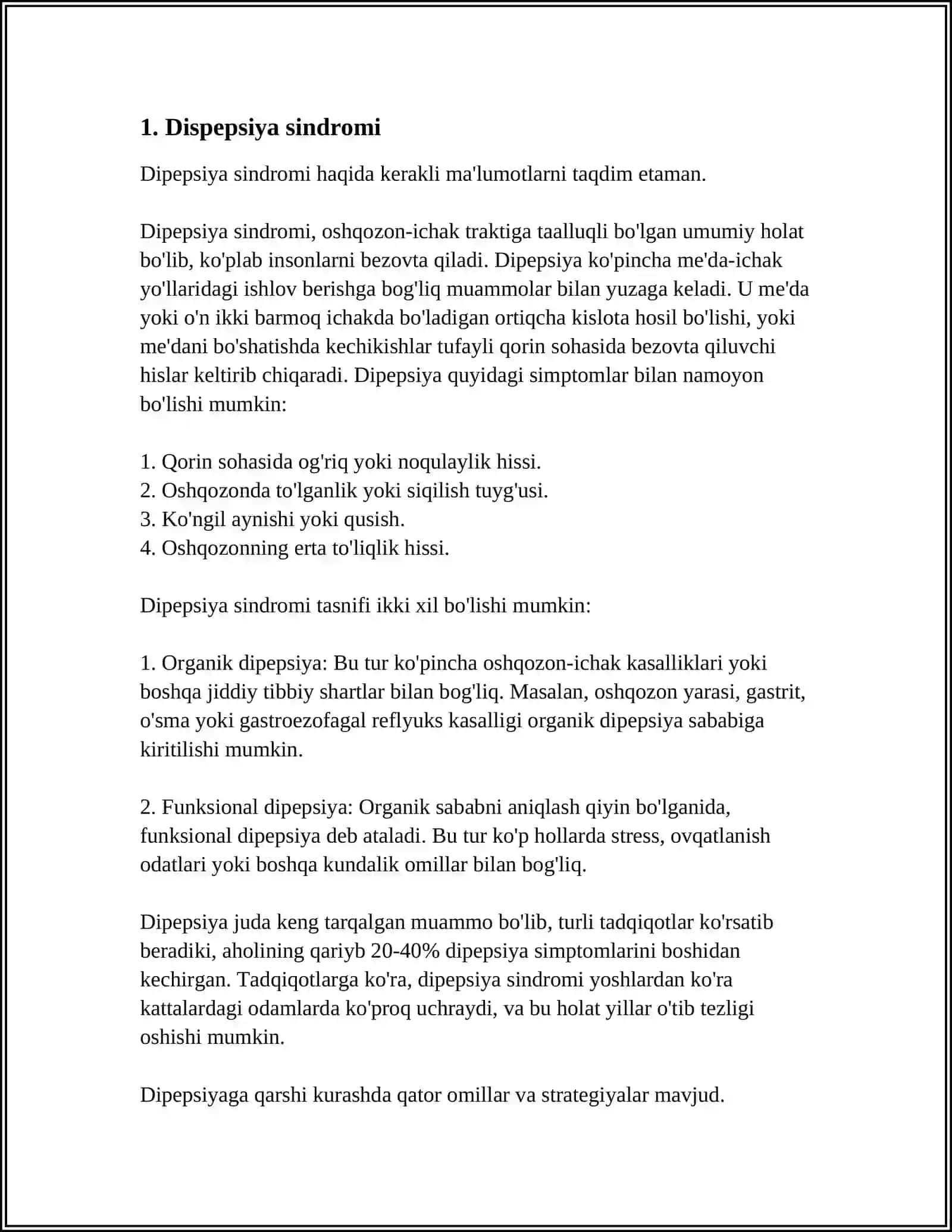 OSHQOZON ICHAK TIZIMLARIDA BEMORLARDA UCHRAYDIGAN KLINIK SINDROM 3
