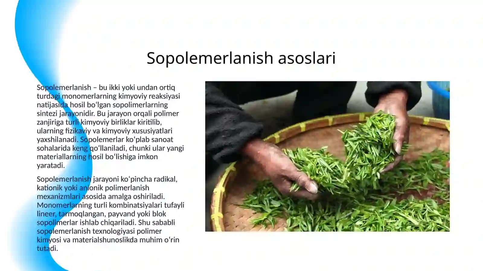 SOPOLEMERLANISH JARAYONLARI, PAYVAND VA BLOK SOPOLIMERLAR 3