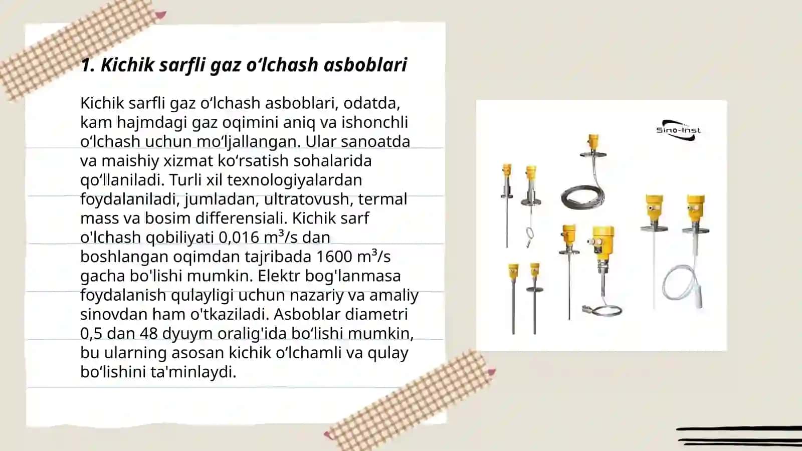 Kichik sarfli gaz va suyuqliklarni oʻlchash usullari 3