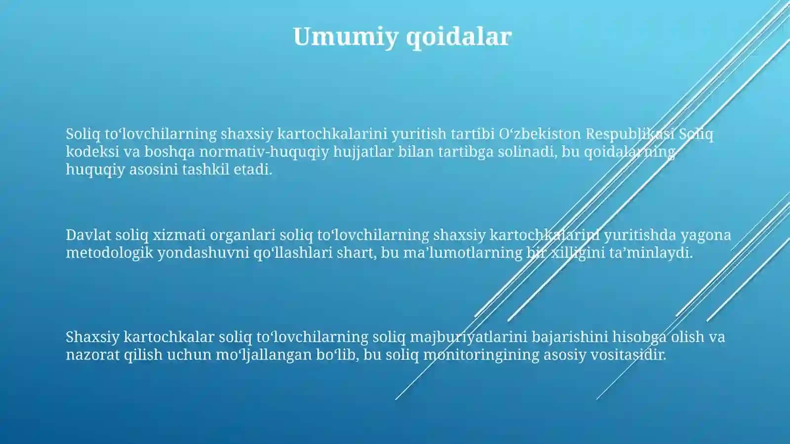 Soliq toʻlovchilarning shaxsiy kartochkalarini yuritish tartibi 3