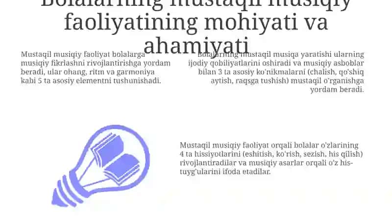 Bolalarning mustaqil musiqiy faoliyatimazmunivaahamiyati 3