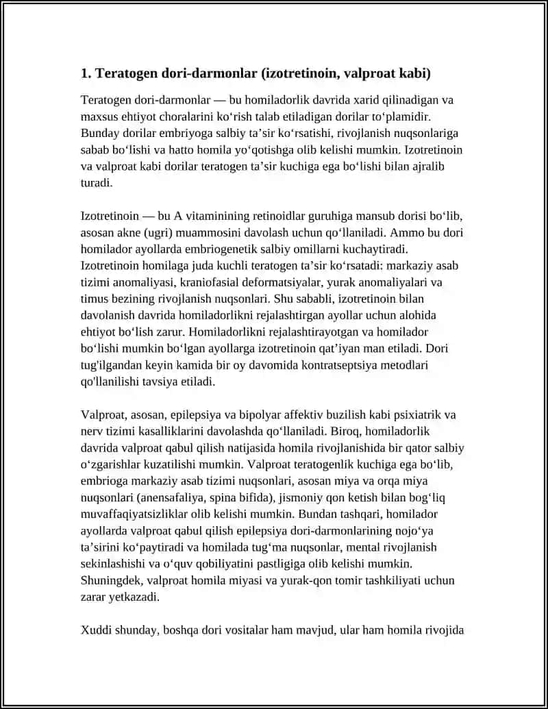 EMBRIOGENEZGA TAʼSIR ETUVCHI SALBIY OMILLAR 3